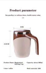 Self Stirring Coffee Mug – Auto Mixing Magnetic Cup - Image 8