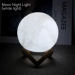 Moon Night Light LED – 3D Galaxy Moon Lamp for Kids Bedroom & Gift Decor - Image 4