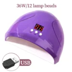 36W UV LED Nail Lamp – Fast Gel Nail Dryer with USB & Sensor - Image 5