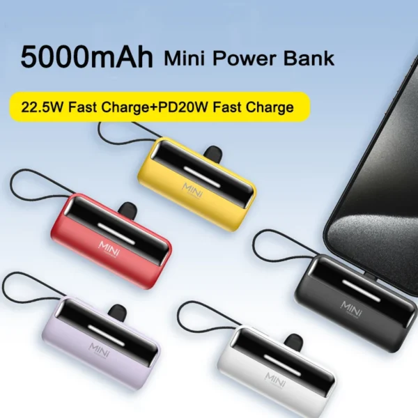 Mini Power Bank 5000mAh 23W Fast Charging