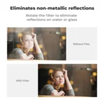 Anti-Glare Magnetic Phone Filter – K&F Concept 52mm CPL Clip-On Lens for Smartphones - Image 3
