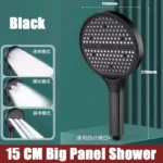 High Pressure Shower Head 4 Modes 15CM Panel - Image 19