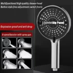 High Pressure Shower Head 4 Modes 15CM Panel - Image 15