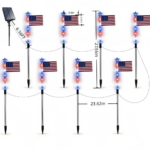 American Flag Solar Lights – 4th of July Decor - Image 7