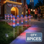 American Flag Solar Lights – 4th of July Decor
