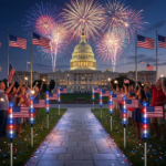 American Flag Solar Lights – 4th of July Decor - Image 4