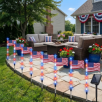 American Flag Solar Lights – 4th of July Decor - Image 2