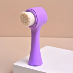 Dual-Sided & Soft Bristle Facial Cleansing Brush - Deep Pore Exfoliating Face Scrubber for Skincare, Face Wash, Double Side - Image 9