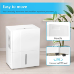 Xbeauty Dehumidfier, Max 50 Pints/Day, LCD Display Auto Defrosting Low Noise Timer Fit for Basements, Garage, Living Room, Bedroom, Office and Large Room Tiktokshopspringglowup - Image 2