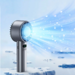Ice Cooling Handheld Mini Fan Portable 5200Mah High Speed Fan 100 Speed Adjustable with Cooling Pad Digital Display