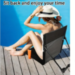 Foldable Beach Chair a Portable Leisure Lounger and Outdoor Camping Chair with Backrest a Reinforced Durable Lawn Chair the Ideal Choice for Sunbathing in the Courtyard Garden or by the Poolside - Image 5