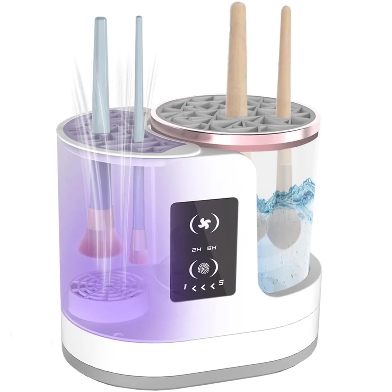 12f4ab40a8a081f128f031edfc82326e-6.png 3 in 1 Electric Makeup Brush Cleaner,Automatic Makeup Brush Cleaner with Makeup Brush Dryer,Portable USB Deep Cleaning for Beauty Makeup Brush Set,Blush Brush,Sponges - Image 1