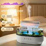 Raindrop Aroma Diffuser with White Noise Music & 7-Color Atmosphere Light, Ultrasonic Air Humidifier for Relaxation, Sleep & Hom - Image 2