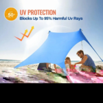 Beach Tent - Portable Sunshade Canopy - Outdoor Sunshade Tent with Sandbags - Sunshade Tent in Portable One-Piece Form - Available in Stock - Image 7