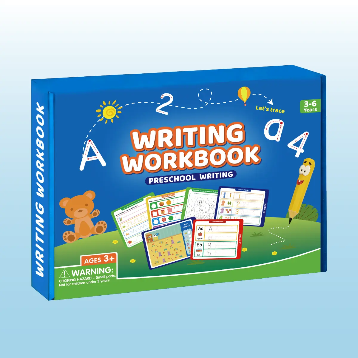 18cc6d377d3a8670b64026100cf20a87-2.png Reusable Learn-To-Write Workbook – Spiral-Bound Preschool Pen Control Tracing Book with Marker & Eraser, Reusable Letter & Number Practice for Kids Ages 3-6, 38 Pages of Lines, Shapes, Letters & Numbers - Image 1