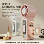 F711 Mini Portable Handheld Ice Fan High Speed 15000 RPM Turbo Fan 199 Adjustable Levels with Ice Cooling Mode Personal Fan for Summer Travel Outdoor Activities - Image 5