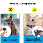Cat Airtag Holder Collar Breakaway Reflective Strips Adjustable Kitten Collar Waterproof Cat Bell Collar Pet Air Tag Case - Image 5