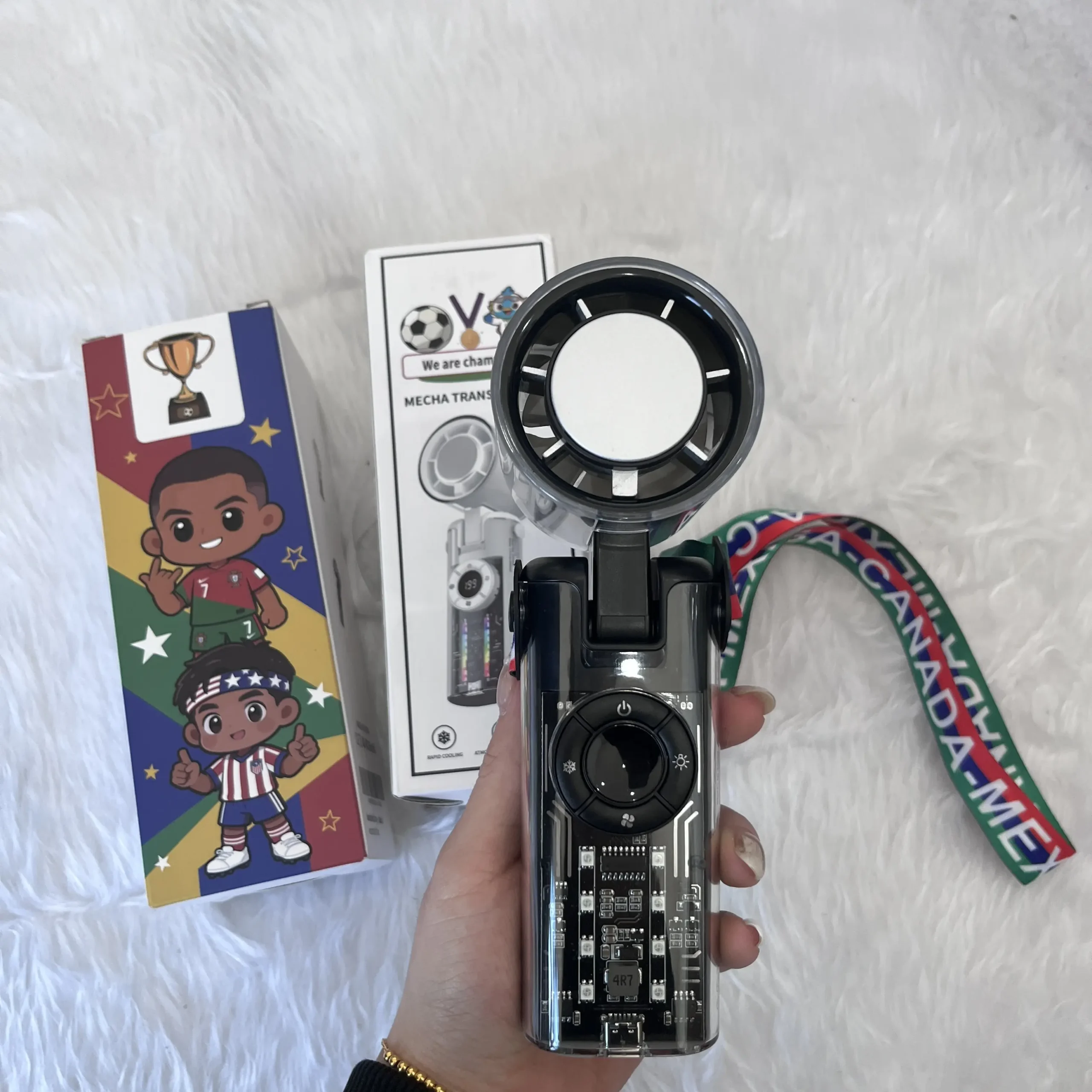 24d4d892628d4b23809da559cb08fa58tplv-fhlh96nyum-crop-webp30243024-1.webp 2026 Summer Cooler Pro Handheld Fan - 13,000 RPM, 199 Adjustable Speeds, 4-Color LED, 3-Hour Runtime, Clear Turbo Design, USB-C Fast Charging, 4,000 mAh Protection - Image 1