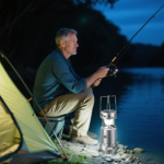 Portable LED Camping Lantern with Fan, New Upgraded Multifunctional Solar Camping Lantern Rechargeable Solar Fan, Tent Camping Fan Hanging with Light (Stylea-Gold) - Image 7