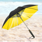 3-in-1 Portable Sun Umbrella with Integrated Fan and Misting System for Outdoor Cooling at the Beach - Image 5
