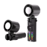 2026 Summer Cooler Pro Handheld Fan - 13,000 RPM, 199 Adjustable Speeds, 4-Color LED, 3-Hour Runtime, Clear Turbo Design, USB-C Fast Charging, 4,000 mAh Protection - Image 3