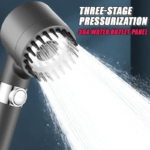 High Pressurized Filter Shower Head 3-Mode Adjustable Spray with Massage Brush Rain Faucet Bathroom Accessories - Image 3