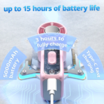 F711 Mini Portable Handheld Ice Fan High Speed 15000 RPM Turbo Fan 199 Adjustable Levels with Ice Cooling Mode Personal Fan for Summer Travel Outdoor Activities - Image 7