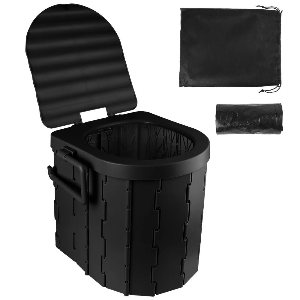 32f28582a439f56f3b3df5562992bf0f-2.png Travel Bucket Toilet Seat Portable Folding Toilet with Lid Emergency Toilet Car Folding Toilets Camping Toilet - Image 1