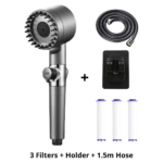 Clean Stream Shower Head with Hose and Holder