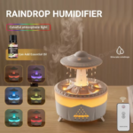Rain Cloud Humidifier Water Drip with Remote Raindrop Humidifier Rain Cloud Diffuser Mushroon Air Humidifier with Rain Lamp - Image 2
