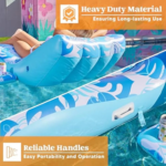 SLOOSH Inflatable Pool Floats Adult - Extreme Comfort Pool Lounge Chair with Detachable Cup Holder, Heavy Duty Lounger Floating Recliner Blow up Floaties Water Floaty Lake Beach Tanning Float - Image 5