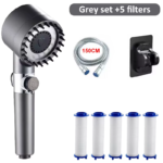 High Pressure Shower Head 4 Modes Adjustable Showerhead with Massage Brush Filters Water Saving Shower Bathroom Accessories - Image 12