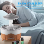 Rain Cloud Humidifier Water Drip with Remote Raindrop Humidifier Rain Cloud Diffuser Mushroon Air Humidifier with Rain Lamp - Image 6