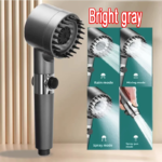 High Pressurized Filter Shower Head 3-Mode Adjustable Spray with Massage Brush Rain Faucet Bathroom Accessories - Image 8