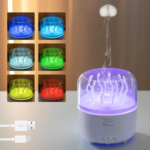 Air Humidifier for Bedroom 280ML Rotating Sea Grass Ultrasonic Aromatherapy Diffusers Mist Maker Fragrance Essential Oil Aroma