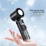 2026 Summer Cooler Pro Handheld Fan - 13,000 RPM, 199 Adjustable Speeds, 4-Color LED, 3-Hour Runtime, Clear Turbo Design, USB-C Fast Charging, 4,000 mAh Protection - Image 2
