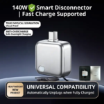 140W Physical Disconnect Battery Guard with Auto & Self Eject Charger, Smart Auto-Stop Charging Accessory for Mobile Devices, Anti-Overcharge Protection for Safe Overnight Charging, Universal Compatibility for Phones, Laptops, and Tablets, Ideal Mother's Day Gift - Image 2