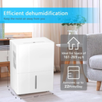 Xbeauty Dehumidfier, Max 50 Pints/Day, LCD Display Auto Defrosting Low Noise Timer Fit for Basements, Garage, Living Room, Bedroom, Office and Large Room Tiktokshopspringglowup - Image 6