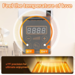 All-Season Compact Wall Mount Fan, Quiet Low Noise Heating Cooling Wall Fan, Space Saving Indoor Airflow Wall Fan, Versatile Year-Round Comfort Fan for Bedroom, Living Room, Home and Household Daily Use - Image 4