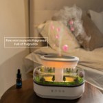 Raindrop Aroma Diffuser with White Noise Music & 7-Color Atmosphere Light, Ultrasonic Air Humidifier for Relaxation, Sleep & Hom - Image 4