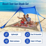 Beach Tent - Portable Sunshade Canopy - Outdoor Sunshade Tent with Sandbags - Sunshade Tent in Portable One-Piece Form - Available in Stock - Image 4