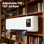 All-Season Compact Wall Mount Fan, Quiet Low Noise Heating Cooling Wall Fan, Space Saving Indoor Airflow Wall Fan, Versatile Year-Round Comfort Fan for Bedroom, Living Room, Home and Household Daily Use - Image 2
