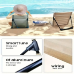 Foldable Beach Chair a Portable Leisure Lounger and Outdoor Camping Chair with Backrest a Reinforced Durable Lawn Chair the Ideal Choice for Sunbathing in the Courtyard Garden or by the Poolside - Image 10