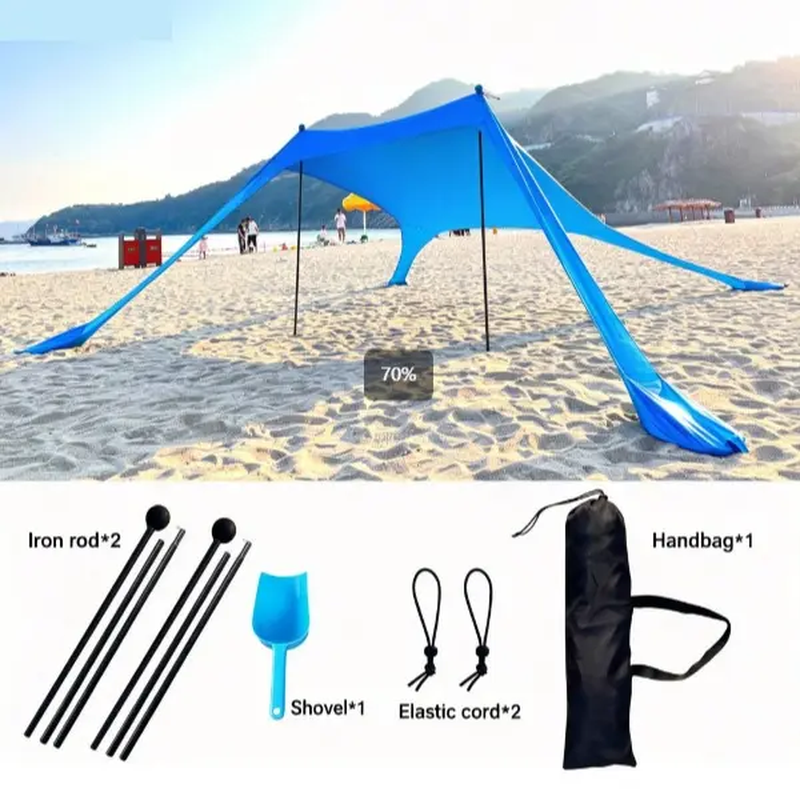 62bd23f86e5a13e8a49464c643ad8590-2.png Beach Tent - Portable Sunshade Canopy - Outdoor Sunshade Tent with Sandbags - Sunshade Tent in Portable One-Piece Form - Available in Stock - Image 1