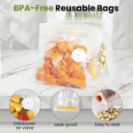 Vacuum Sealer for Food with Visual Water Storage Tank, Handheld Saver Vacuum Sealer Machine With10 Reusable Bags for 5X Preservation & Fresh - Image 6
