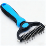 Pet Detangling Comb, Double-Sided Grooming Brush for Dogs & Cats, One-Click Clean Undercoat Rake for Shedding Mats - Image 7