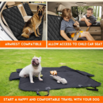 Premium Waterproof Dog Car Seat Cover - Non-Slip Back Seat Protector for Dogs, Fits Most Cars, Trucks, and SUVs with Middle Armrest Access - Black - Image 6