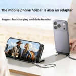 240W Supercharge 2-In-1 Detachable Type-C Charging Cable, Zinc Alloy Silicone Cable with Rotating Invisible Stand, Single-Head Extend Charger for Apple & Samsung Smartphones, Ideal for Gaming & Car Use - Image 7