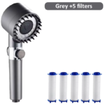 High Pressure Shower Head 4 Modes Adjustable Showerhead with Massage Brush Filters Water Saving Shower Bathroom Accessories - Image 14