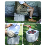 Travel Bucket Toilet Seat Portable Folding Toilet with Lid Emergency Toilet Car Folding Toilets Camping Toilet - Image 6
